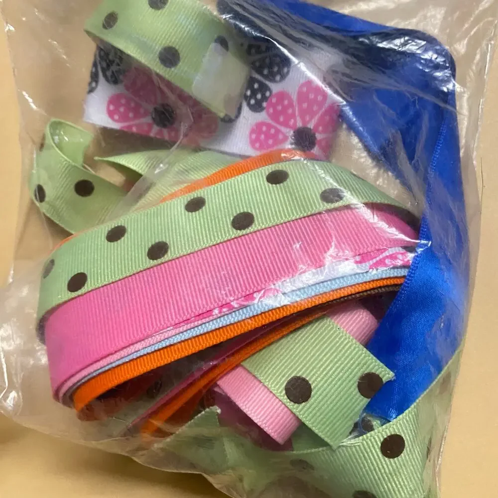Large Vintage Miscellaneous Multicolored Ribbon Bundle Lot